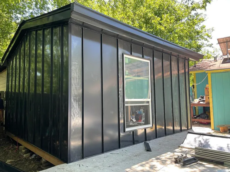 Black standing seam metal wall panels for Metal Roof Installation in Shawangunk